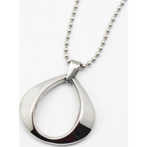 New Maxi Necklace 316l Stainless Steel Teardrop Pendant Necklace Water-drop Shape Necklace Jewelry