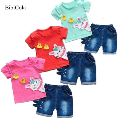 Cotton Girls Clothes Summer Newborn Baby Girls Clothes Set 2pcs Cotton Girl Clothing T Shirt+Pants Infant Clothes Set