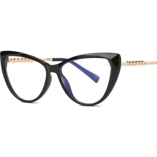 Cat Eye Anti-Blue Light Plastic Titanium Glasses Frames Ultralight Men Women Optical Fashion Computer Glasses 50196