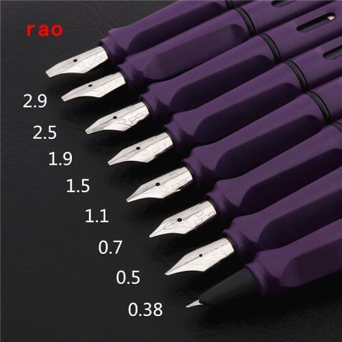 High quality 997 Purple 0.38/ 0.5/0.7/1.1/1.5/1.9/2.5/2.9mm Art calligraphy Nib school Student office stationery Fountain Pen