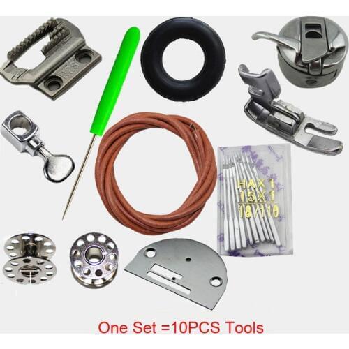 Domestic Household Lot10 Presser Foot Feet leather belt machine needle ring bobbin hydraulic foot Sewing Machine accessories