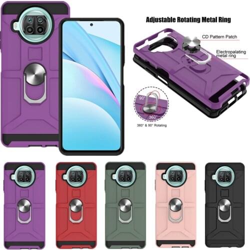 For Redmi 9 Power 9A Note 10S Shockproof Phone Case for Xiaomi Mi 10T Lite Poco M3 X3 Latest Magnetic Car Ring Bracket Cover