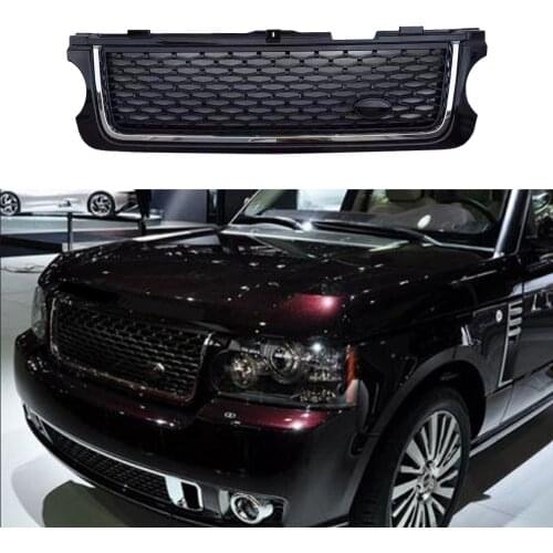 Modified For Range Rover Racing Grill For Range Rover Vogue L322 2010 2011 2012 Front Bumper Grilles Mesh Cover Grills Grille