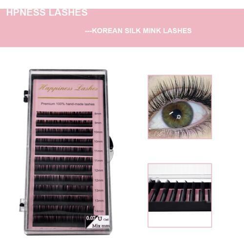 HPNESS Eyelash Extension Training Academy Lashes 12 Lines Mixed Length Very Soft Korea Silk Volume Lashes