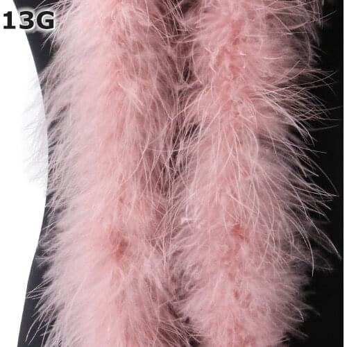 2 Meters Baby Pink Turkey Marabou Feather Boa Soft Feathers Ribbon Shawl for Wedding dress/skirt Making Decoration Plumes Crafts