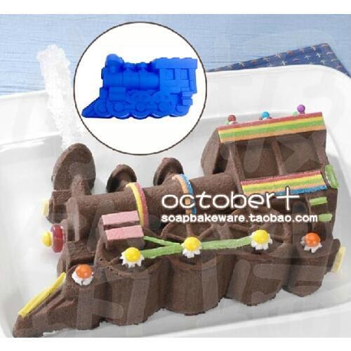 Cute chiffon cake mousse bread train shape Silicone mold cooking Tools cake Baking Tray big