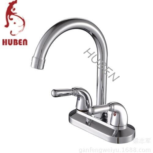 Tiger Ben double open kitchen faucet sink faucet hot and cold faucet Caipen all-copper body rotatable faucet