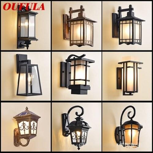 OUFULA Outdoor Wall Sconces Lamps Fixture Modern Waterproof Patio LED Light For Home Porch