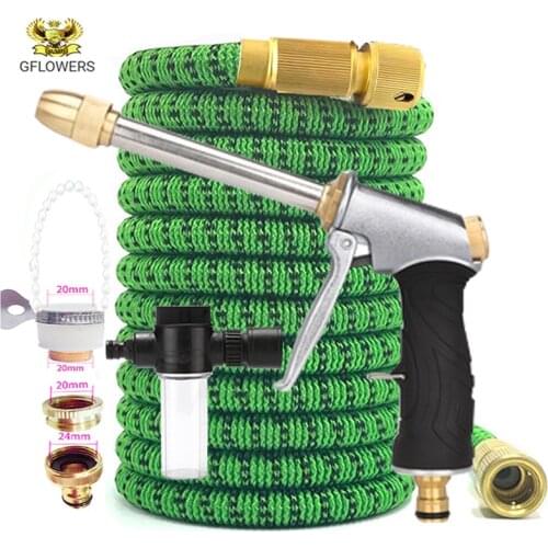 High-quality Garden Gose Flexible Magic Telescopic Hose High Pressure Auto Wash Hose With Spray Gun Outdoor Garden Watering