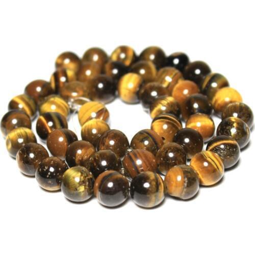 Accessories Wholesale 4/6/8/10/12mm Tiger Eye Round Natural Stone Loose Beads For Woman Jewelry Making DIY Bracelet Necklace