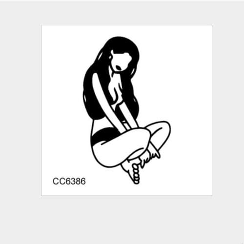 1pcs/pack 6X6CM New Dark hand drawn tattoo stickers for bad girls T1869