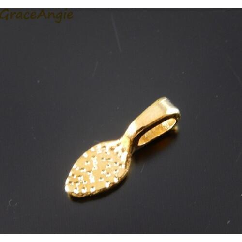 GraceAngie 10pcs Gold Color Alloy Pendant Glue On Bail Jewelry Bracelet Findings Jewelry Accessories Friendship Best Present
