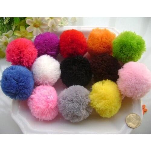 100pcs big 40mm mix color Pom pom ball pompom yarn pom decor handmade project supply Garland crochet cotton decor