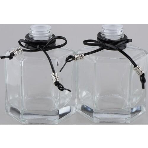 2Pcs 100ml Aroma Glass Bottle Essential Oils Jar for DIY Reed Diffuser Stick