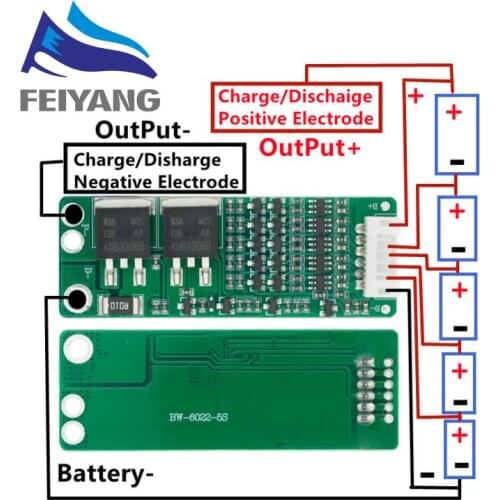 5S 15A Li-ion Lithium Battery BMS 18650 Charger Protection Board 18V 21V Cell Protection Circuit