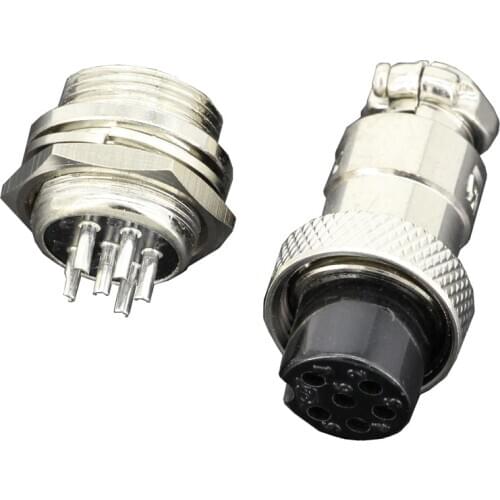 6 PIN 12mm GX12-6 Screw Aviation Connector Plug The Aviation Plug Cable Connector Regular Plug and Socket