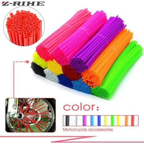 72pcs Universal Dirt Bike Enduro Off Road Motorcycle Wheel Rim Spoke Shrouds Skins Cover for Honda Yamaha Aprilia kawasaki