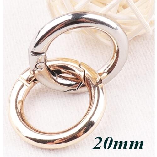 8 PCS Gold/Silver Spring Ring buckles Spring Gate Ring Clasp Snap Ring Screw webbing Purse Bag Handbag Dog Collar 3/4"(20mm)