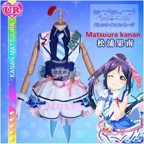 Anime Love Live Sunshine Aqours Matsuura kanan After School Arcade Game Uniform Cosplay Costumes Lolita Dress H