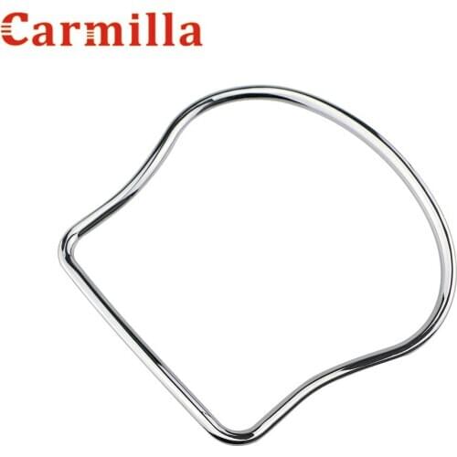 Carmilla Car Chrome Water Cup Circle Protection Trim Glove Box Cover Sticker for Nissan Sunny 2011- 2015 Low Profile Accessories
