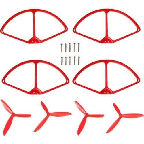 Cheerson CX20 CX-20 CX 20 Accessories quadrocopter all red propeller and upgrade protective sleeve-Red