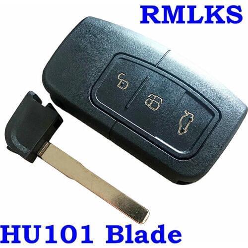 Smart Remote Key Shell Case 3 Buttons For Ford Focus Mondeo Galaxy S-Max C-Max Kuga With HU101 Emergency Key Blade