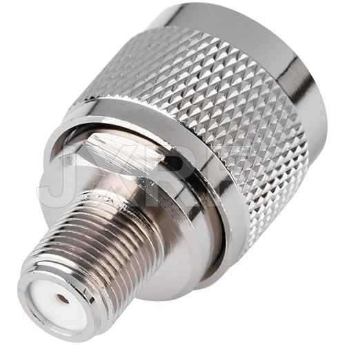 JXRF RF Coaxial Adapter N-Type high quality N Male Plug to F Female Jack Copper nickel plated Connectors