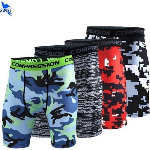 2020 New Men Compression Shorts Camouflage Bermuda Shorts Fitness Crossfit Bodybuilding Skin Tights Camo Running Short Leggings