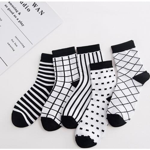 Men Crew Socks Male Harajuku Hombre Designer Skateboard Short Socks Cotton Street Style Hip Hop Vertical Striped Mens Sock