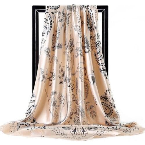 Chinese Quality Silk New Style Spring And Summer Women Silk Scarves Lady Fashion Printed Square Scarf Shawl Beach Headscarf