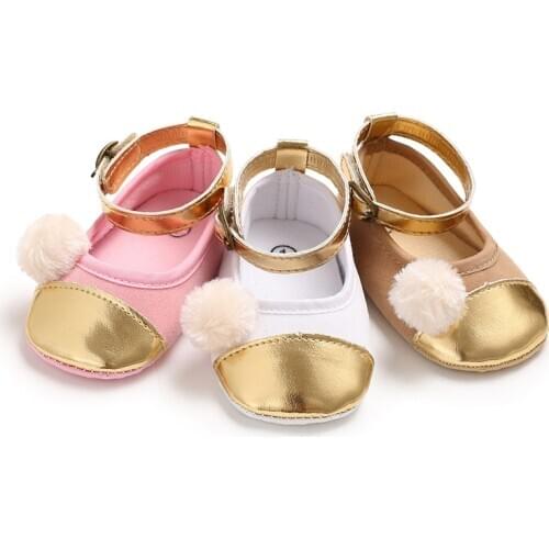 Newborn Baby Prewalker Soft Bottom First Walkers Anti-slip Shoes Footwear Princess Floral Infant Girl Shoe Crib Mary Jane Shoes