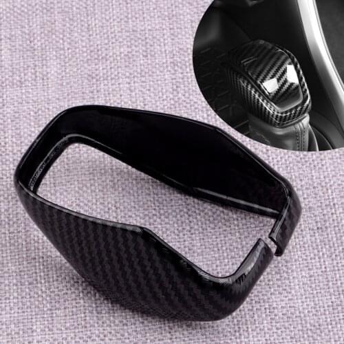 CITALL Car Front Gear Shift Knob Frame Trim ABS Fit for Toyota Highlander 2020 2021 Carbon Fiber Style