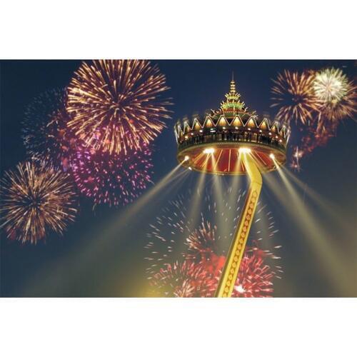 Full Round/square Diamond embroidery Efteling park Fireworks castle 5D DIY Diamond painting Cross stitch Diamond mosaic WG378