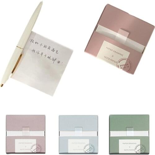 Portable Sticky Notes Minimalist Sticky Note Self-stick Note Memo Pad Planner 7.8x7.8cm 100 Sheet/pad Stationery School Supplies