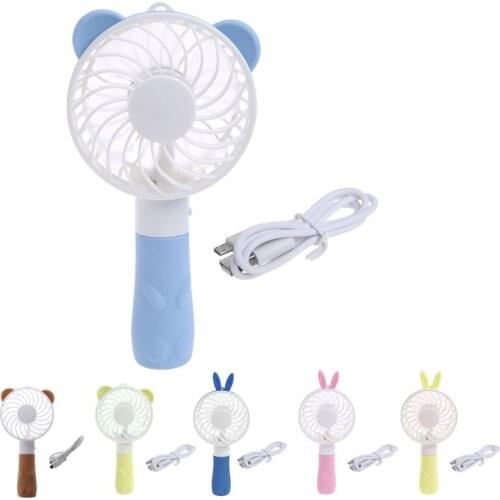 Portable Hand Fan Battery Operated USB Power Handheld Mini Fan Cooler with Strap