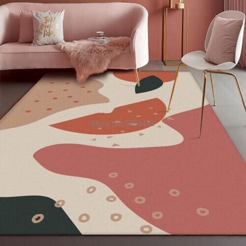 Nordic Personality Abstract Chenille Carpet Simple Home Living Room Carpet Bedroom Bedside Blanket Coffee Table Mat