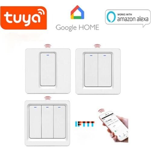 EU Standard Mobile APP remote control smart switch Alexa voice smart wifi switch Light Switches WIFI Smart remote control