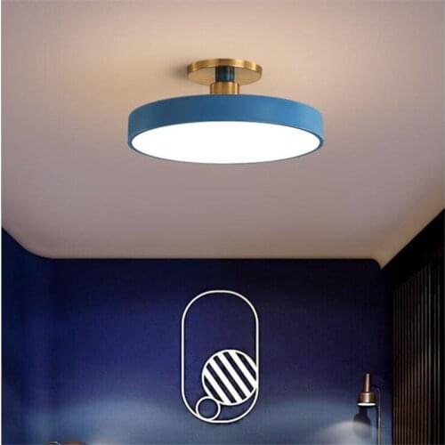 Modern Simple Designer Round Led Ceiling Lamp 6 Colors Nordic Iron Acrylic Lighting Fixture 23/30/40/50cm 2643