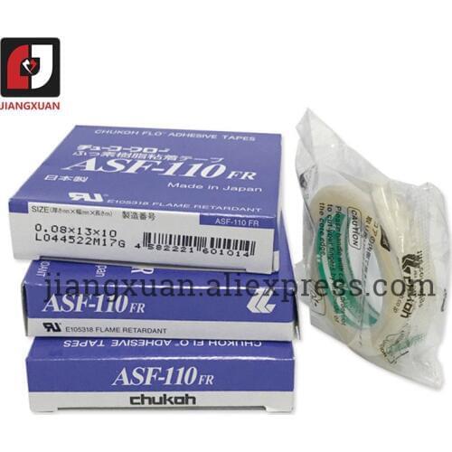 Japan CHUKOH 13/19/25mm ASF-110FR 10rolls/lot PTFE Heat Resistant Adhesive Tape For High-temperature Sealing