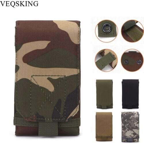 Outdoor Camouflage Bag Waist Bag,Tactical Army Phone Holder Sport Waist Belt Case,600D Oxford EDC Sports Hunting Camo Bags