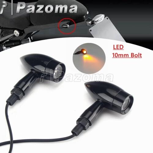 Universal 10mm LED Mini Turn Signal Light Motorcycle Blinker Indicators Lamp For Honda Kawasaki Suzuki Yamaha Chopper Cafe Racer