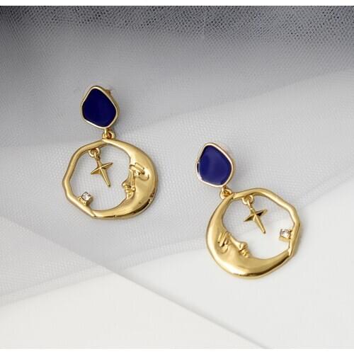 Shamir Vintage Drop Earring Alloy Star Moon Round Earrings For Women 2020 New Design Jewelry For Party Wholesale Factory