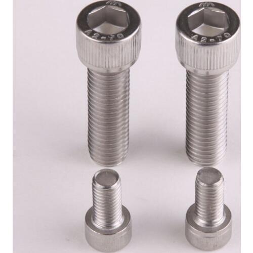 2PCS 304 Stainless Steel Socket Head Cap Screws M6 * 130 mm