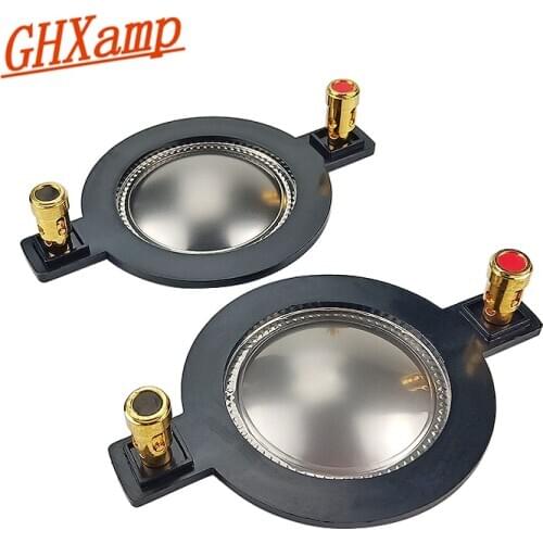 GHXAMP 2PCS 44.4mm TREBLE voice coil Speaker repair accessories Titanium Film Tweeter Voice Diaphragm DIY