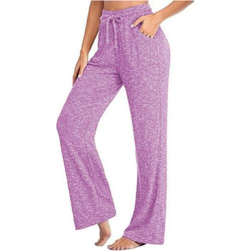 Solid Color Sleeppants Women Long Pant Home Pajamas Soft Slip Summer Pants Big Size Casual New Fashion Casual Pocket Sleepwear
