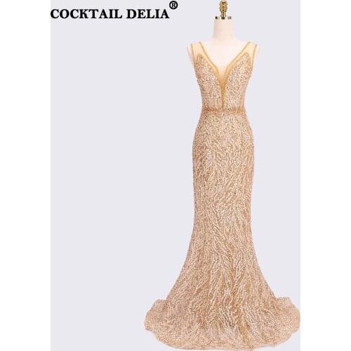 Champagne Mermaid Sweetheart Evening Dresses 2021 Dubai Flowers Beading Sexy Formal Dress Design Plus Size Party Scalloped Gown
