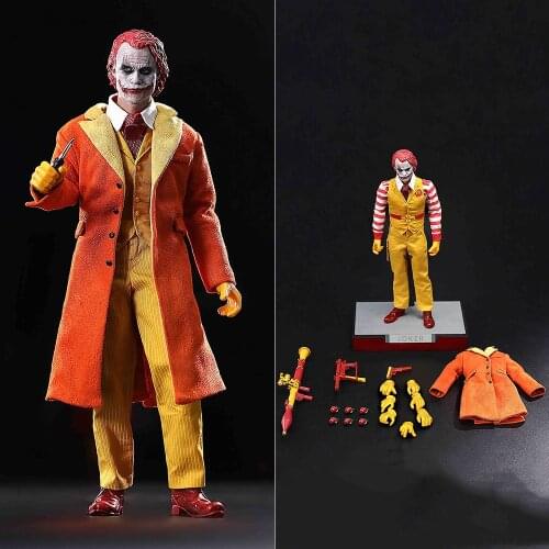 In Stock 1/6 Scale MTOYS MS018 Uncle Hamburger Joker Movable Eye 12 inch Full Set Action Figure Model for Fans Gifts
