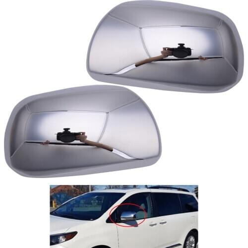 2pcs ABS Car Side Door Wing Rearview Mirror Cover Cap Trim Fit For Toyota Highlander Sienna 2011 2012 2013