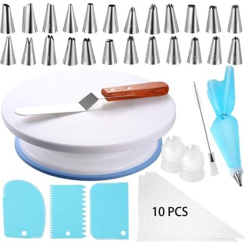 43 Pcs/set Kitchen Cake DIY Pastry Baking Tips High Quality Icing Piping Nozzle Spatula Converter Cream Scrapers Cake Tools