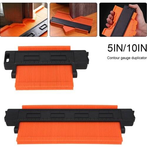 5/10Inch Contour Gauge Plastic Profile Copy Contour Gauges Standard Wood Marking Tool Profile Measuring Tools Tiling Tiles Tools
